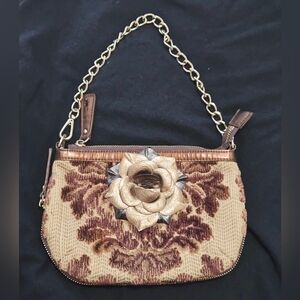 Sharif Vintage Hobo Gold Hardware LEATHER ROSE